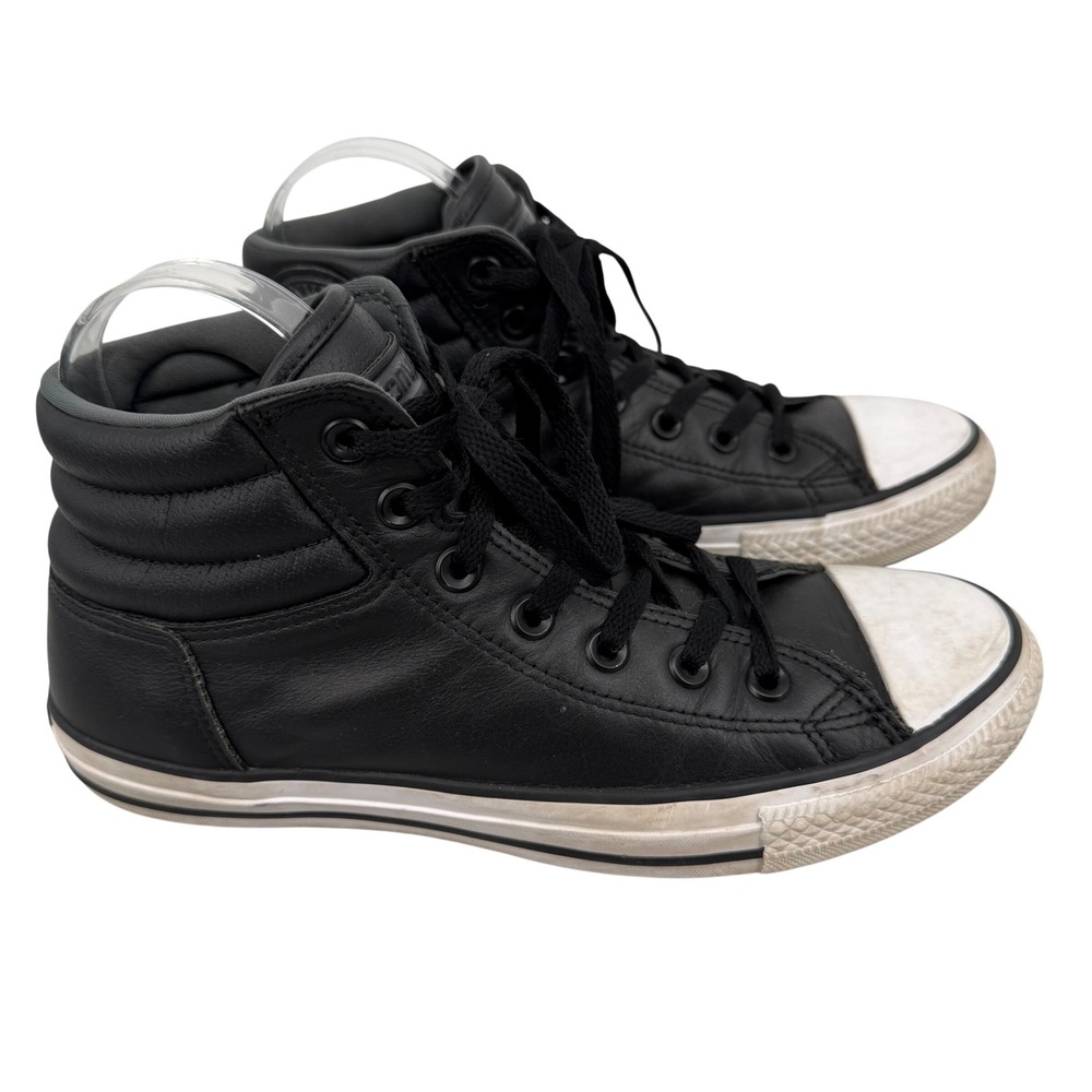 Converse Chuck Taylor All Star High Top Black Leather Sneakers 150819C‎ Mens 7